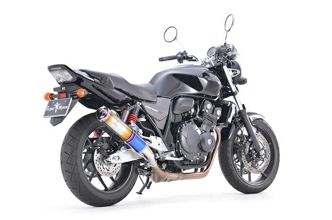 ワイバンクラシック スリップオン マフラー チタンドラッグブルー CB400SF/SB 軽量 サイレンサー