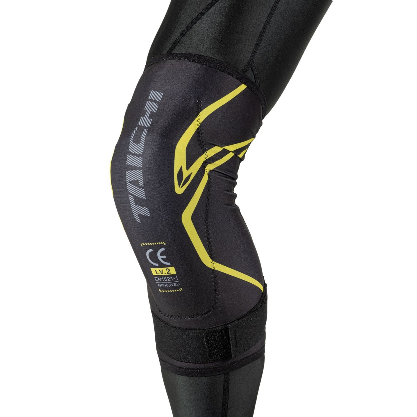 TRV080 ステルス CE(LV2) ニーガード ブラック/イエロー Mサイズ 左右セット