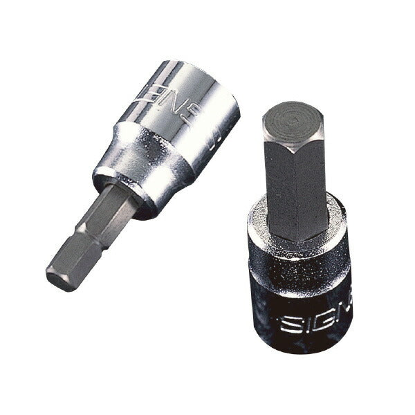 (#22602) 3/8DR 3/16\" ヘックスビットソケット 差込角(\"SQ):3/8 サイズ(\"):3/16 全長(L1;mm):49.5 軸長(L2;mm):23 外径(D;mm):17.5 六角キャップスクリュー用