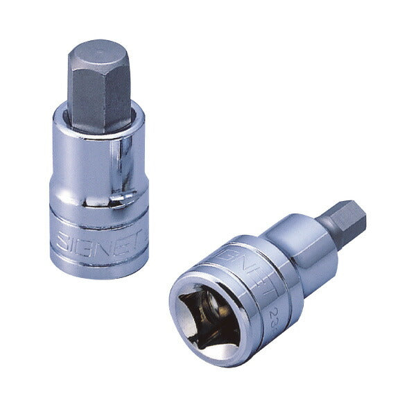 1/2DR 14MM ヘックスビットソケット 差込角(\"SQ):1/2 サイズ(mm):14 全長(L1;mm):55 軸長(L2;mm):17 外径(D;mm):24 六角キャップスクリュー用