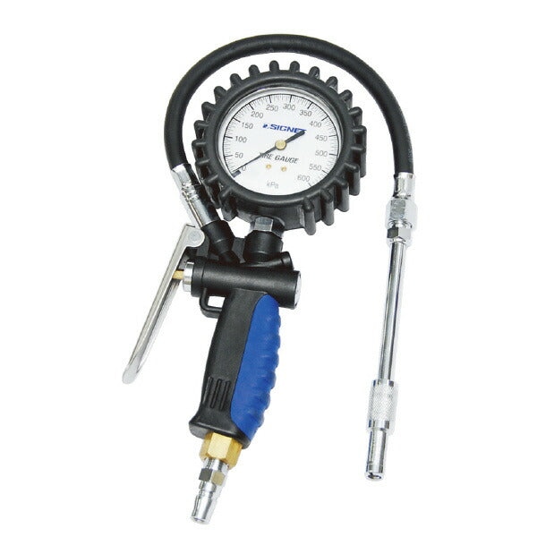増減圧機能付タイヤゲージ(0-600KPA) 測定範囲(kPa):0~600 測定誤差:±10kPa以内 オプション品:バイク用チャック(46886)、バイク用クリップチャック(46887)