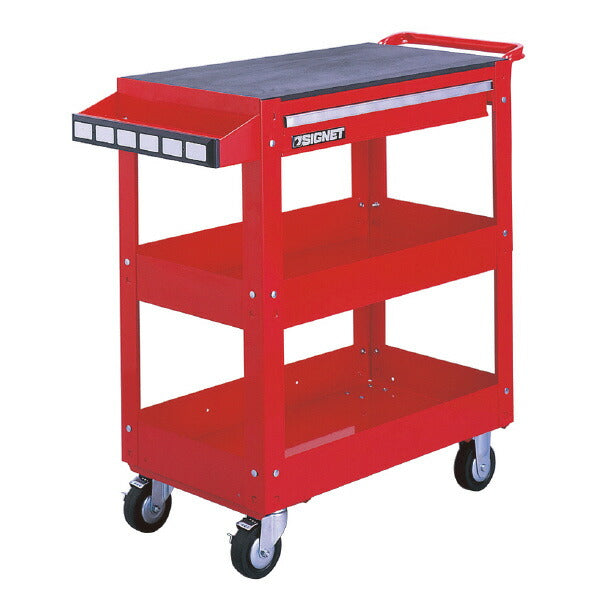 ツールトロリー (54551) 引き出しサイズ(mm):W570×D275×H65 質量(kg):27 耐荷重(kg):本体・100/天板・30/引き出し・15/中段トレイ・30/下段トレイ・30