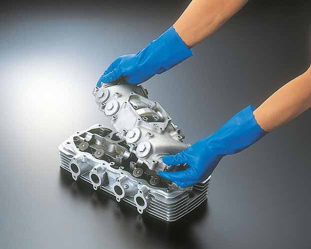 耐油薄手 ブルー 青 Lサイズ 1双