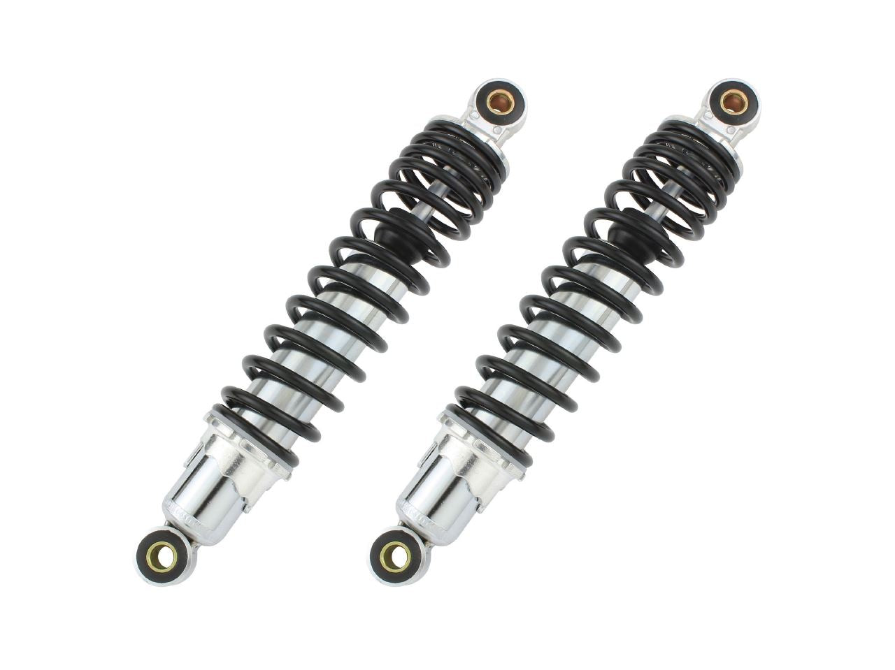 Rear shock, chrome body/black spring, 280mm, Monkey, 2 pcs.