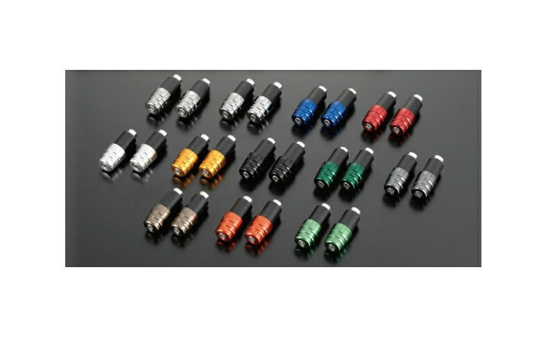 Aluminum grip ends φ22mm gold