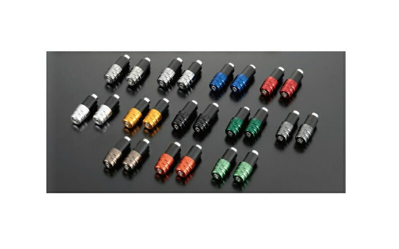 Aluminum Grip Ends, 22mm, Gunmetal