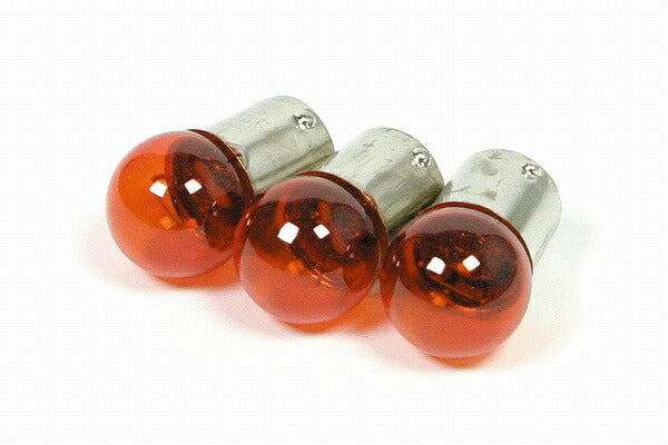 G18 BA15S 12V15W Amber Bulb for Turn Signals, Pack of 3