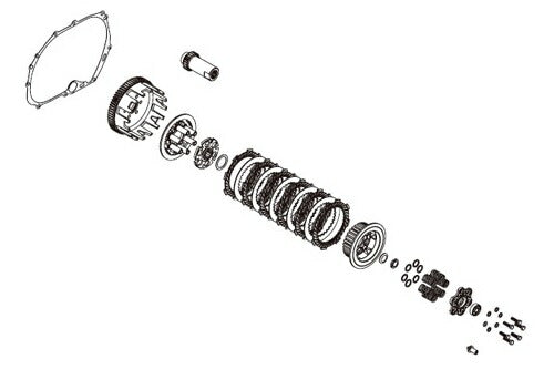 スペシャルクラッチインナーキット スリッパー/ワイヤー式 Z125PRO/KSR110/KLX110/KLX110L