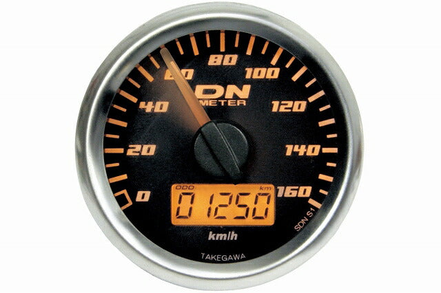 φ48 Small DN Speedometer DC/AC12V/Orange LED/JIS Cable