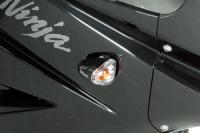 ストリームラインウインカーセット(4個/ブラック) ニンジャ250R/Dトラッカー125/KLX125