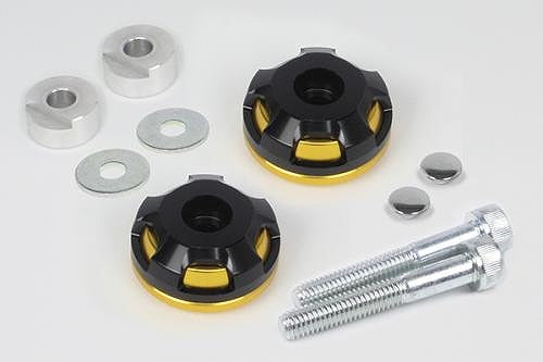 2-piece Bar Ends (Gold/Black) for Super Cub 50/110 (AA04/09, JA07/10/44)