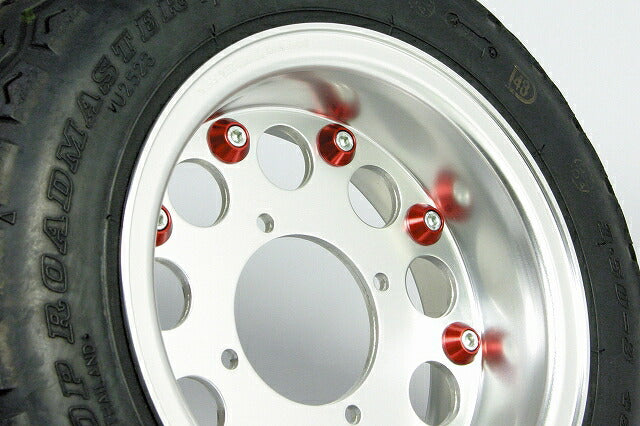 Aluminum Retainer Set for Aluminum Wheels (Red) M6 Cap Screw