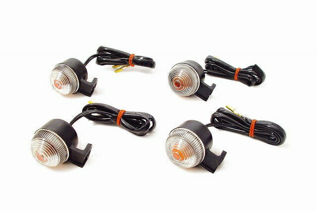 ラバーウインカー セット (クリアレンズ\U0026ブラックボディー) 汎用