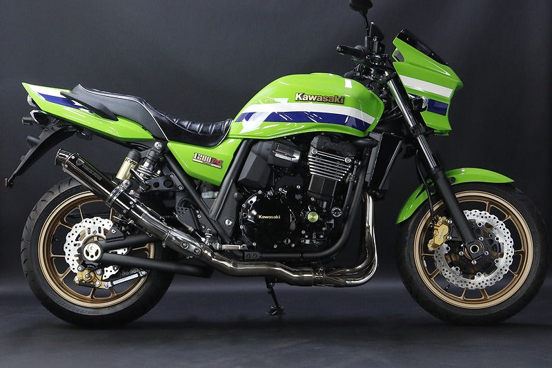 レーシングスリップオンマフラー ショットガン ブラックメッキ ステンパイプ ZRX1200DAEG