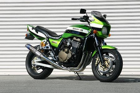 Racing Full Exhaust Shotgun Stainless Silencer Curl End ZRX1200R/S