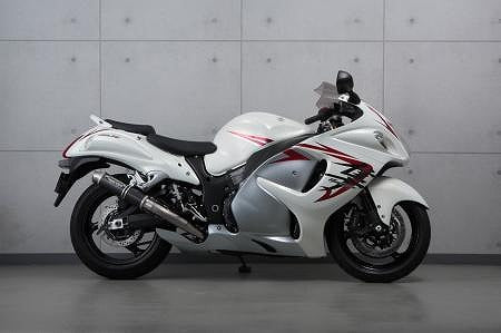 レーシングフルエキゾーストマフラー ステンレスサイレンサー カールエンド GSX-1300R隼'08~