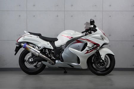レーシングフルエキゾーストマフラー 焼チタンオーバルサイレンサー GSX-1300R隼'08~