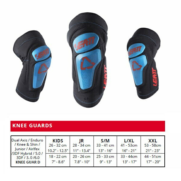 18 Model 3DF 6.0 Knee Guards
