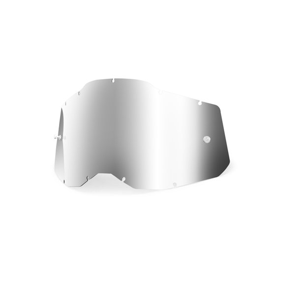 Lens for Racecraft 2, Accuri 2, Strata 2 Goggles, Silver Mirror, Anti-fog, Single Lens, Replacement Lens