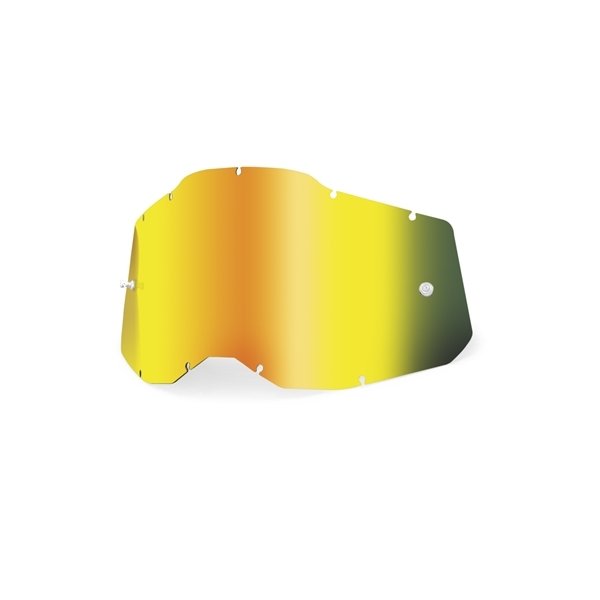 Lens for Racecraft 2, Accuri 2, Strata 2 Goggles, Gold Mirror, Anti-Fog, Single Lens, Replacement Lens
