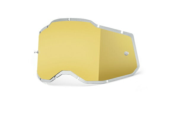 Injected Gold Mirror Replacement Lens for Racecraft 2, Accuri 2, and Strata 2 Goggles
