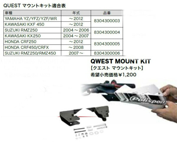 QWEST マウントキット RMZ250/RMZ450