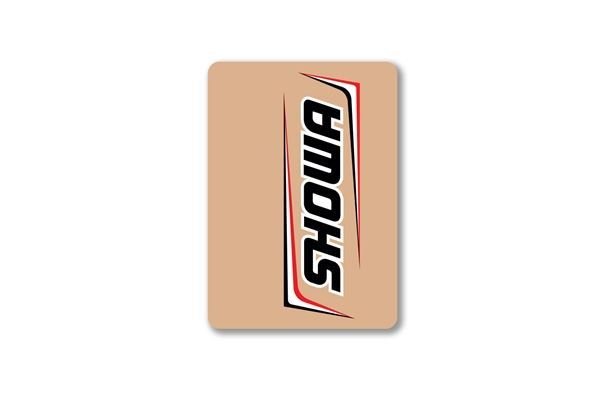 Decal Fork Protector SHOWA Black/White Approx. 22x16 cm, Left and Right, Set of 2