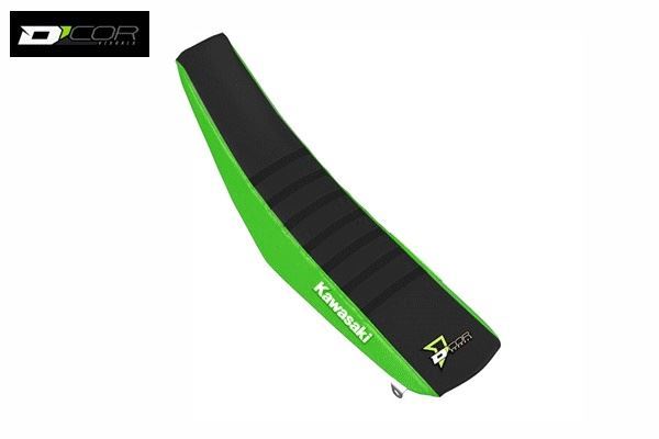 Ribbed Seat Cover Green/Black (with black ribs) KX250/450