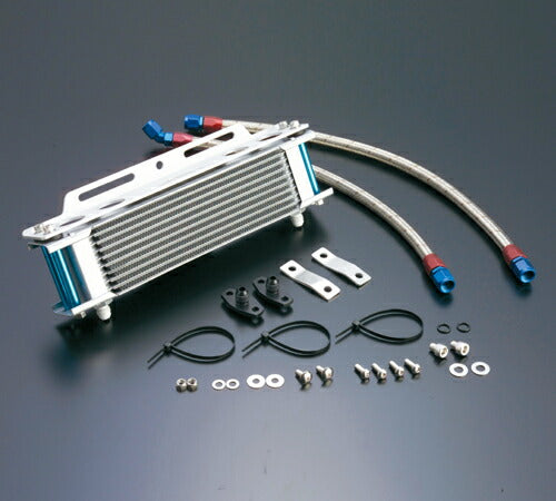 Oil Cooler Kit Straight Silver #6 Standard 9-row 10-stage CBX400F