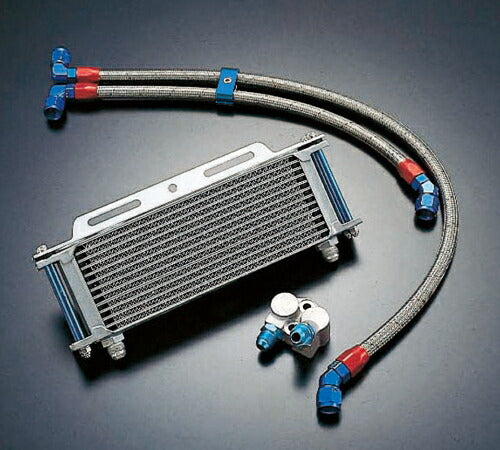 オイルクーラーキット ストレート シルバー #8 サイド廻し 9インチ13段 GPZ1100F/Z1100GP