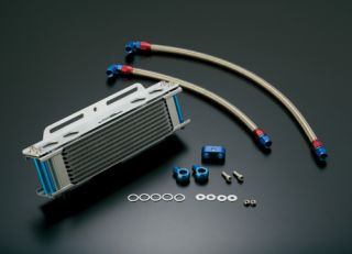 Oil Cooler Kit, Straight, Silver, #6, Standard, 9-Row 10-Stage, GPZ750R/GPZ900R