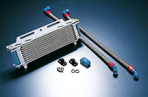 Oil Cooler Kit, Straight, Silver, #6 Standard, 9 inch 13 row, GPZ400F/Z400GP/Z750GP