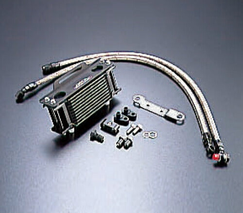 Oil Cooler Kit, Straight, Black, #6, Standard, 4.5 inch 10-row, VTR1000F