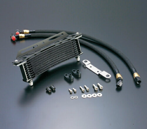 オイルクーラーキット ラウンド ブラック #6 スタンダード 9インチ10段 VTR1000F