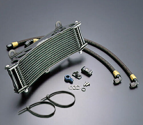 Oil Cooler Kit, Round, Black, #6, Standard, 11 inch 16-row, Zephyr 1100/RS
