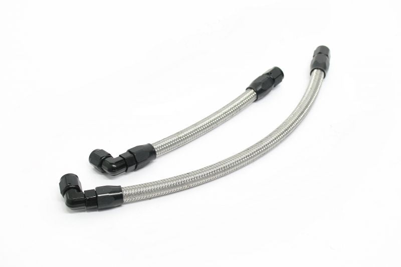 ストレートオイルクーラーホースセット ブラック #6 サイド廻し 9インチ10段 GSX1100S -93/94-