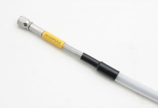ステンレス ユニバーサル ブレーキホース ガイド付 ホースのみ クリアホース 1260mm