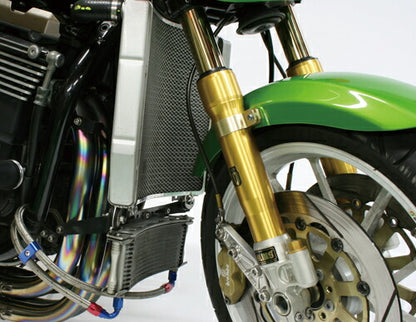 ACTIVEビッグラジエーター専用 ラウンドオイルクーラーキット ブラック #6 9インチ13段 ZRX1100/1200 -08