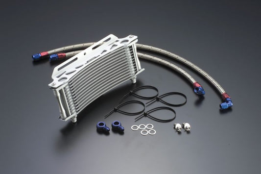 ACTIVEビッグラジエーター専用 ラウンドオイルクーラーキット ブラック #6 9インチ13段 GPZ750R/GPZ900R