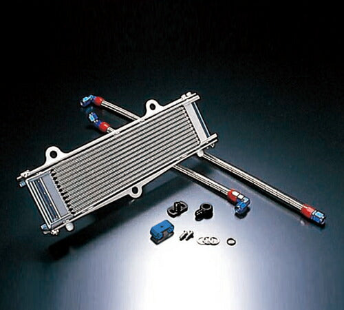 オイルクーラーキット ストレート サーモ対応 シルバー #6 サイド廻し 12インチ13段 ゼファー1100/RS