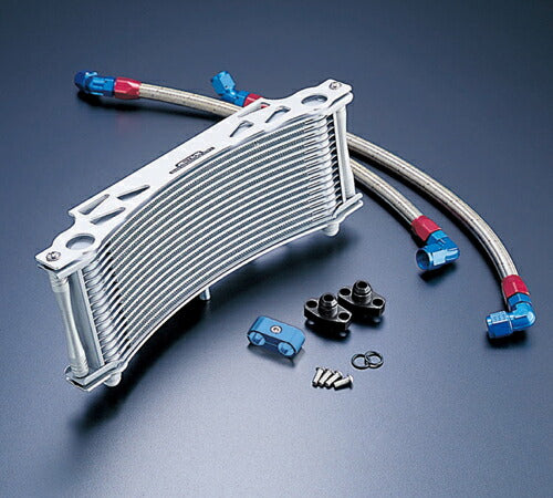 Oil Cooler Kit Round Thermostat Compatible Silver #8 Standard 11 inch 16 Row XJR1200 -97/1300 -15