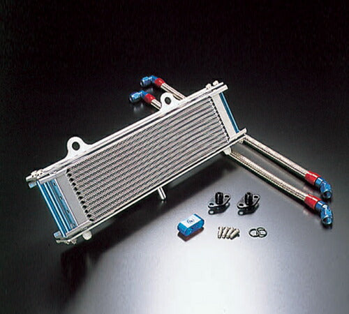 オイルクーラーキット ストレート サーモ対応 シルバー #8 スタンダード 12インチ13段 XJR1200 -97/1300 -15