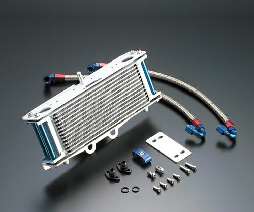 オイルクーラーキット ストレート サーモ対応 シルバー #6 スタンダード 9インチ13段 XJR400 93-96/XJR400R 95-07/XJR400R2 96