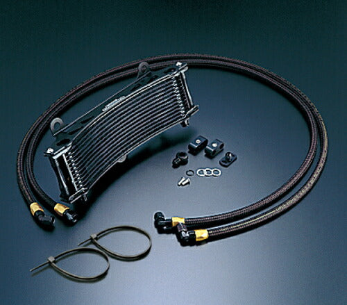 Oil Cooler Kit Round Thermostat Compatible Black #6 Side Feed 11 inch 13-row Zephyr 1100/RS