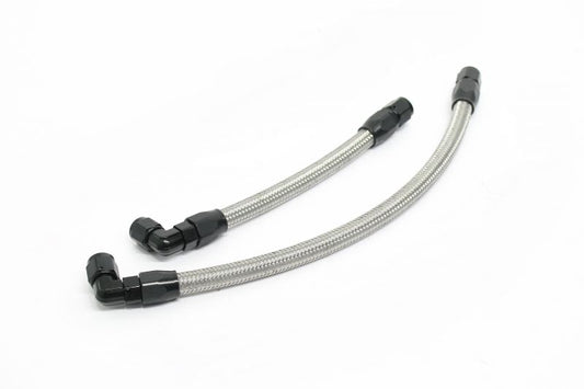 Straight Oil Cooler Hose Set, Thermo-compatible, Black, #6, Side Feed, 9-row 10-stage/13-stage, XJR400 /XJR400R /XJR400R2