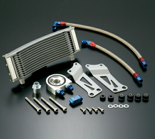 Oil Cooler Kit Round Silver #6 Standard 9-Row 10-Stage CB400SF VTEC 2/3 02-06/CB400SB 05-06