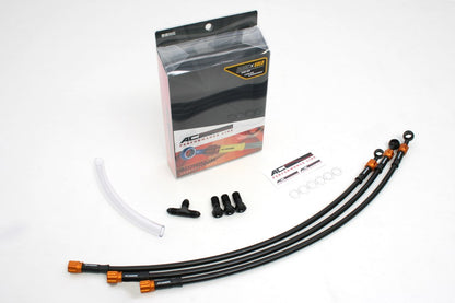 Brake Hose T2-TYPE Front Black Hose Black/Gold Ninja 1000 ABS Not Applicable