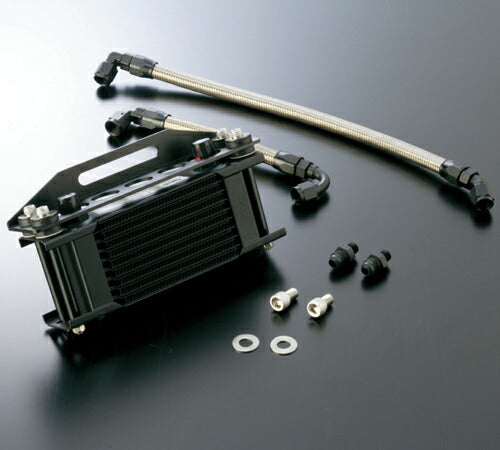 Oil Cooler Kit, Straight, Black, #8, Upper, Rear, 9-Row, 13-Stage, Z1/Z2/Z750FX-1/Z1000MK2