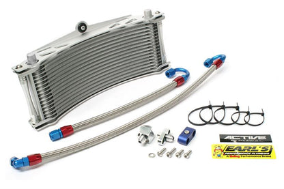 オイルクーラーキット ラウンド ブラック #6 スタンダード 11インチ16段 CB1100 10-19/EX 14-19/RS 17-20