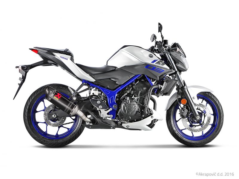 JMCA Approved Slip-On Exhaust, Carbon Fiber - YZF-R25, MT-25, MT-03, YZF-R3 (ABS)